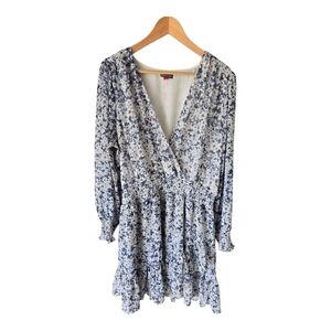 Vince Camuto Floral Dress XL Women Long Sleeve Empire Waist Ruffle Hem Boho